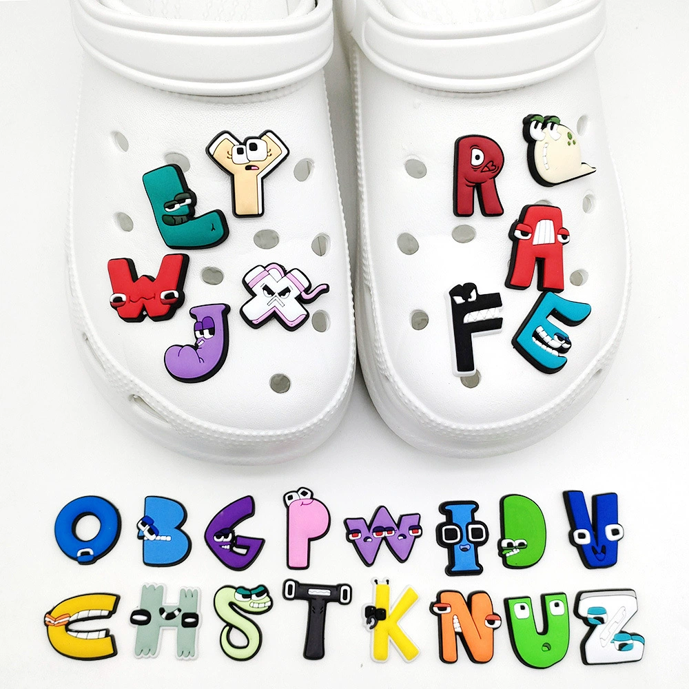 Новая обувь Qidong Shoes Flower Shoes Deduades 26 букв и аксессуары обуви пряжка CROC кросс-граница новые модели