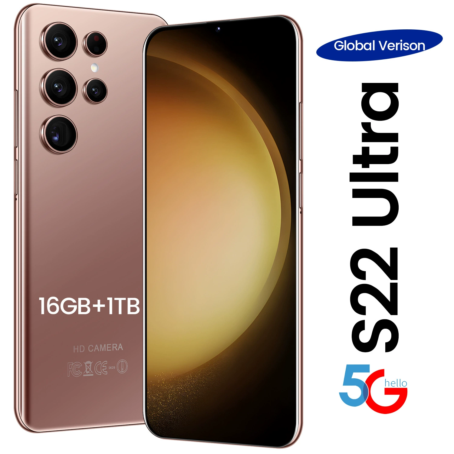 Мобильный телефон, смарт-часы, (跨境贸易), S22 ultra, 16ГБ, широкий экран, Android, оптовая