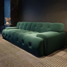 小户型客厅简约现代直排设计师三人沙发意式极简布艺高级