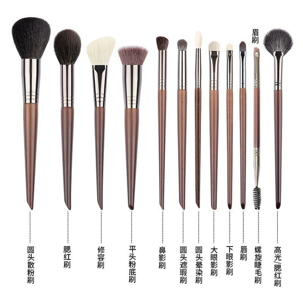 12 bare brushes (OPP bag)