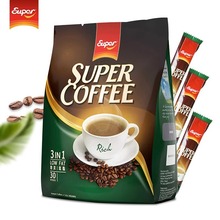 馬來西亞原裝進口超級牌特濃三合一速溶白咖啡600g條袋裝