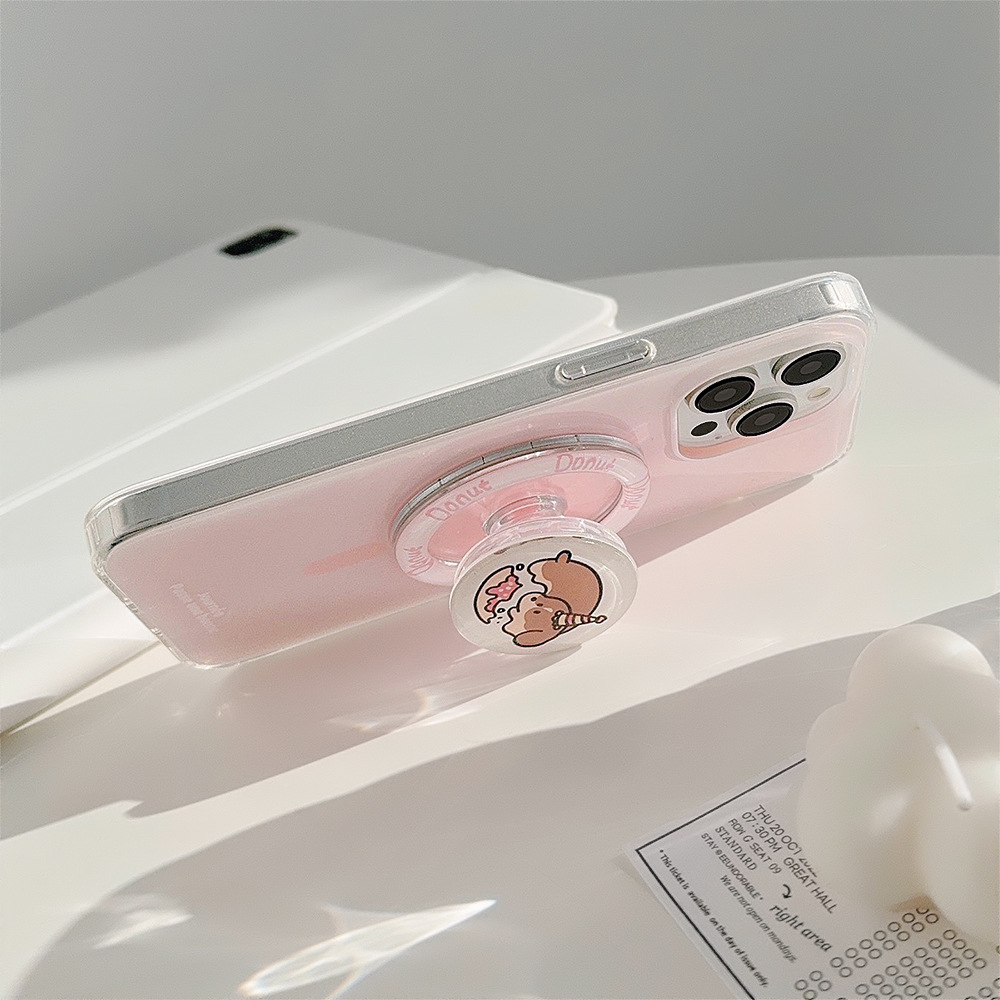 Magnetic Protective Phone Case For Iphone With Puppy Holder_voghion.com