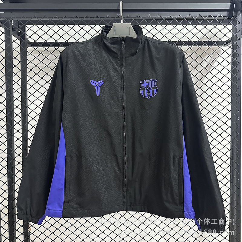 Cross-Border Football Training Jacket Men's Windbreaker Jacket Same Style as Real Madrid Italy Argentina Mexico World Cup