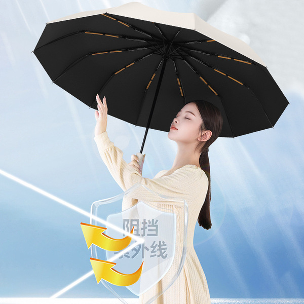 Automatic big umbrella solar-powered