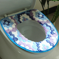 トイレマット卸売り家庭用冬に座席を厚くするトイレマット粘着式四季トイレカバーパイルメーカー