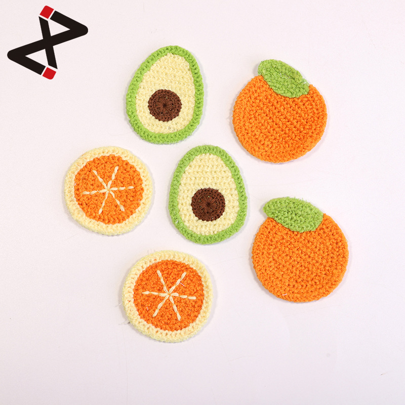 厂家直销补衣服的布贴批发 创意可爱水果针织装饰补丁贴刺绣布贴