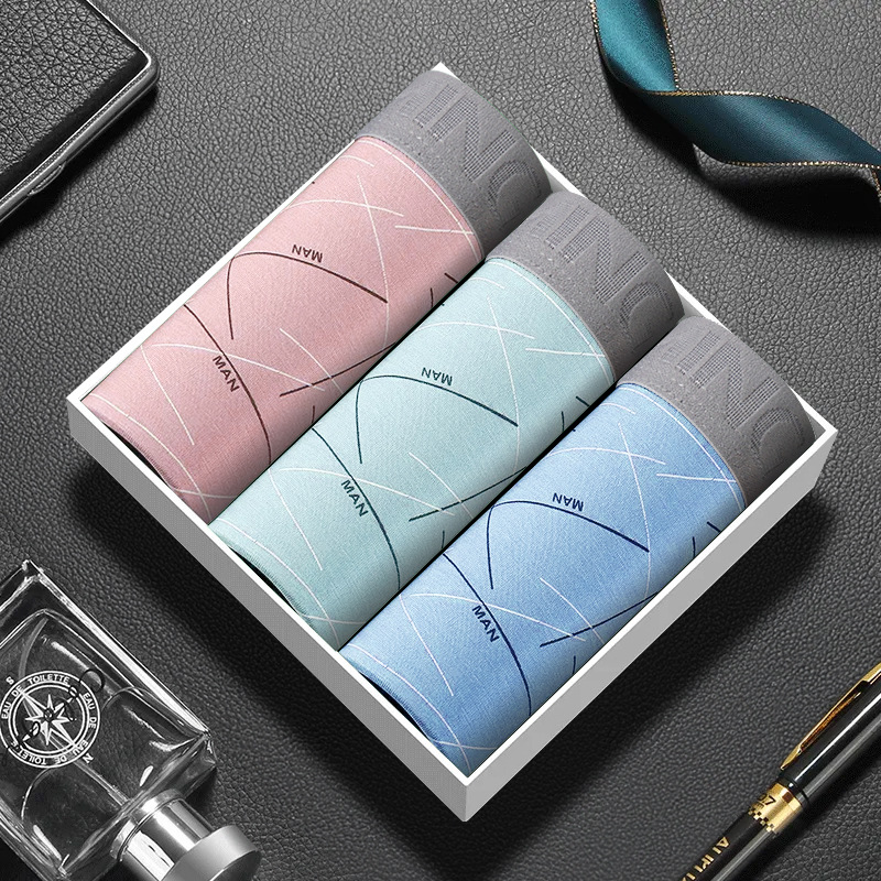 Comercio exterior de algodón de leche de color sólido de alta calidad sin marcas de ropa interior de hombre respirable alta elástica pantalones planos largos sueltos pantalones de calzado