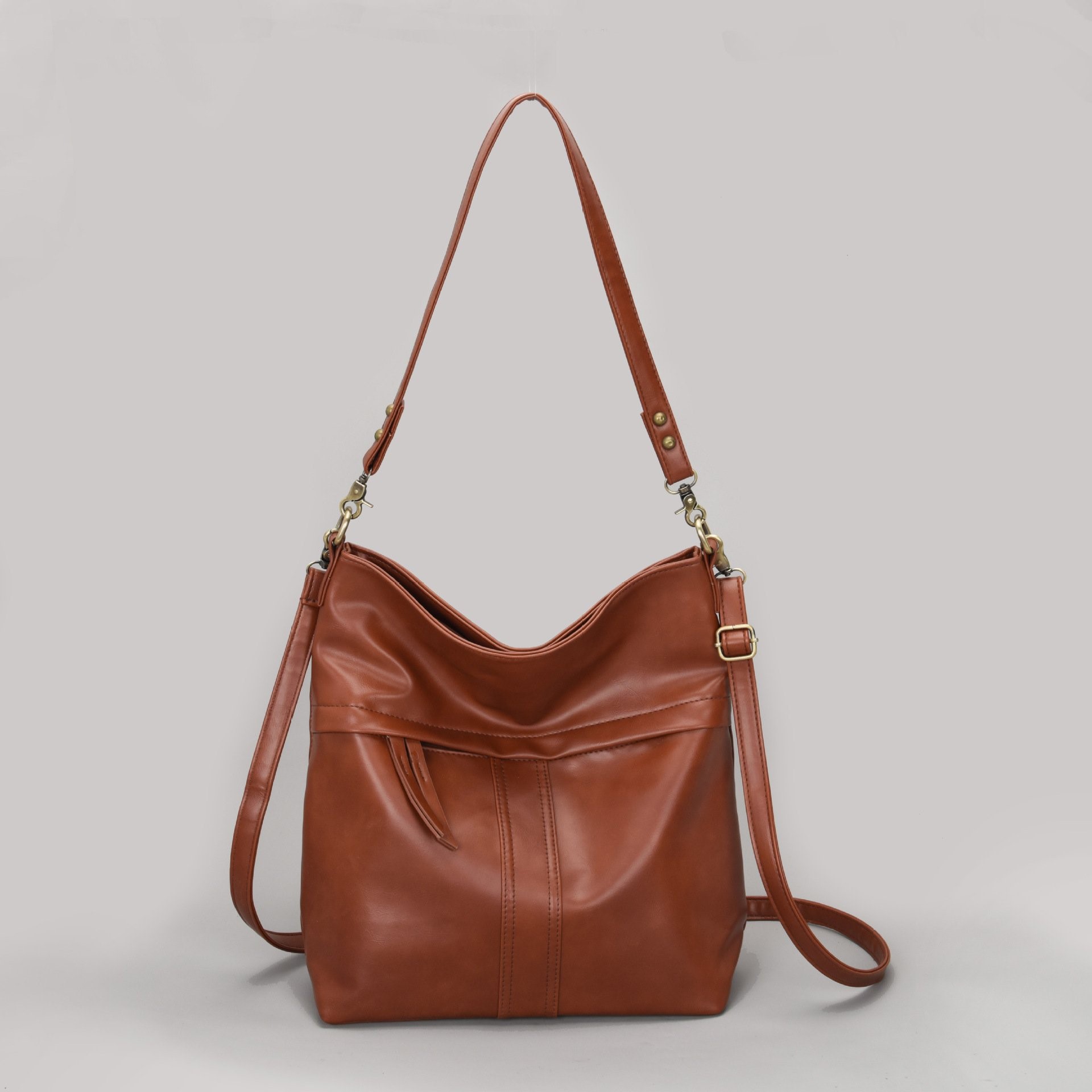 Women's Single Shoulder Crossbody Bag Soft Leather Gradient_voghion.com
