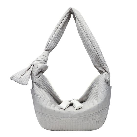 Pleated Lazy Style Good Morning Dumpling Bag Women's 2024 New Light Large Capacity Shoulder Bag Casual Cloth Crossbody Bag
