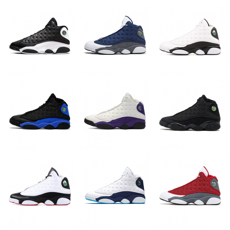 Yutian Shoes Factory Original Poison aj13 Black and White Panda Company Grade Qiao 13 High-top White Blue Obsidian Basketball Men's and Women's Shoes Yutian Shoes Factory Original Poison aj13 Black and White Panda Company Grade Qiao 13 High-top White Blue Obsidian Basketball Men's and Women's Shoes