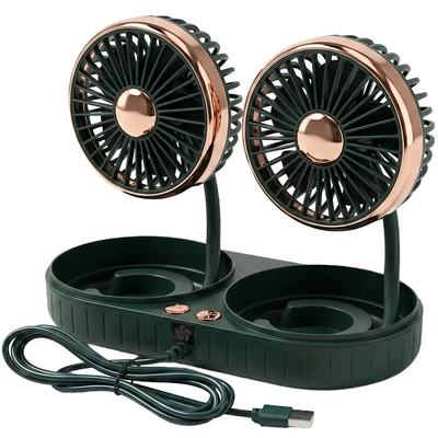 Digər kiçik elektrik cihazlar – truck with high wind - f303-2double-head-fan-usb-dark-green
