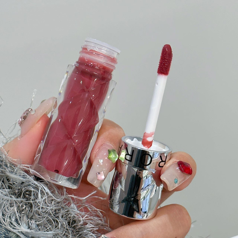 Mian Mian Light Yarn Mirror Lipstick Clear Moisturizing Water Shining Glass Lip Gloss_voghion.com