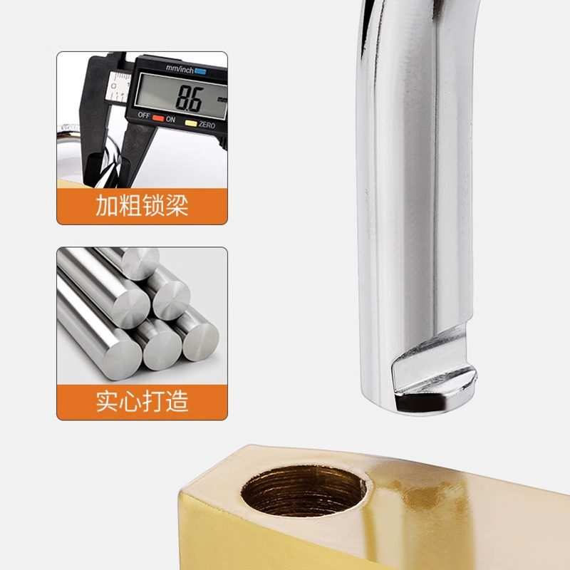 Cerradura de bloqueo universal, cerradura de puerta, cerradura de gabinete de dormitorio, una llave de desbloqueo, cerradura de cobre mini