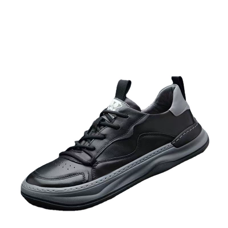 МужскиеSneakers из натуральной кожи, дышащий дезодорированный дизайн, плюс размеры (37–47)