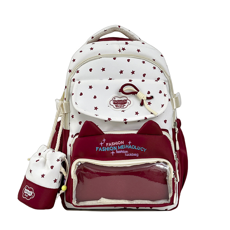 Mochila Escolar Juvenil de Nailon Impermeable y Ergonómica de Gran Capacidad para Escuela image 10