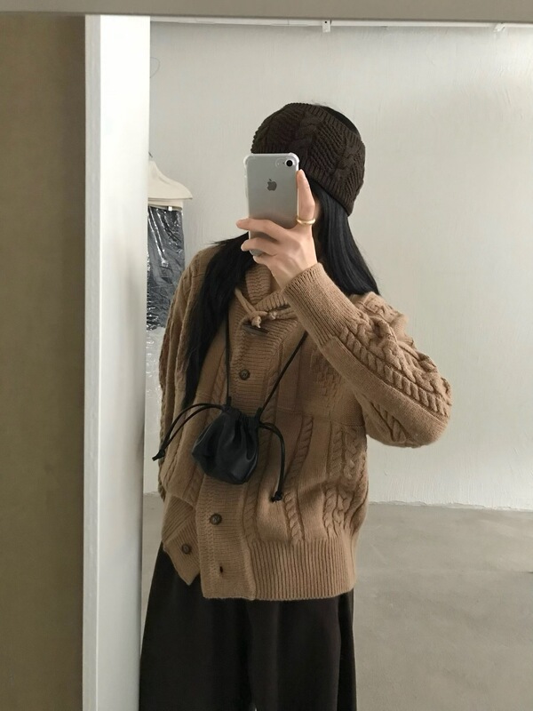 高级感翻领麻烦毛衣外套女2025秋季新款韩版百搭软糯针织开衫上衣|undefined