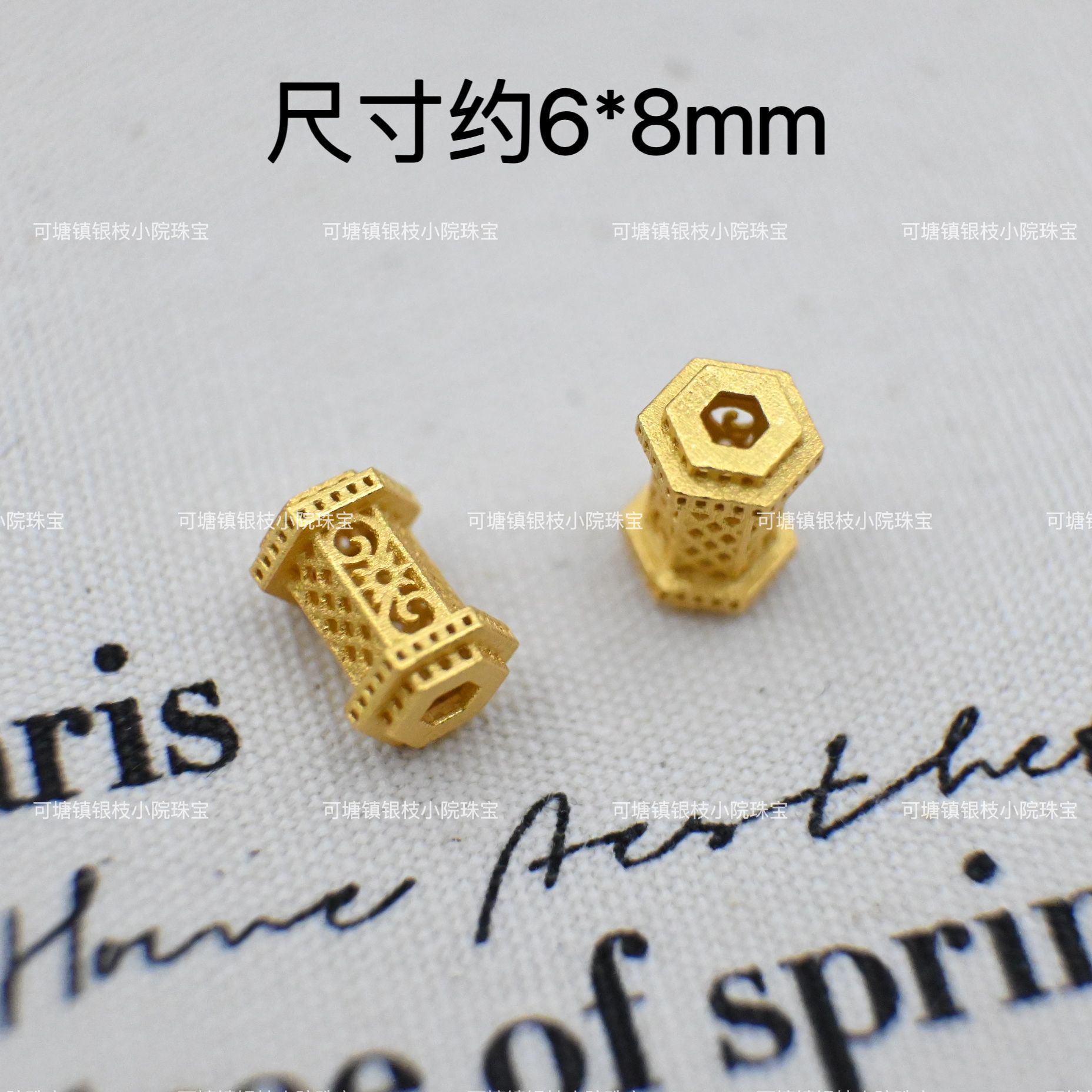 S925 Silver Ancient Fa Gold Love Gourd Through Hole DIY Accessories Bead Running Ring Bracelet Necklace Pendant Beaded Accessories
