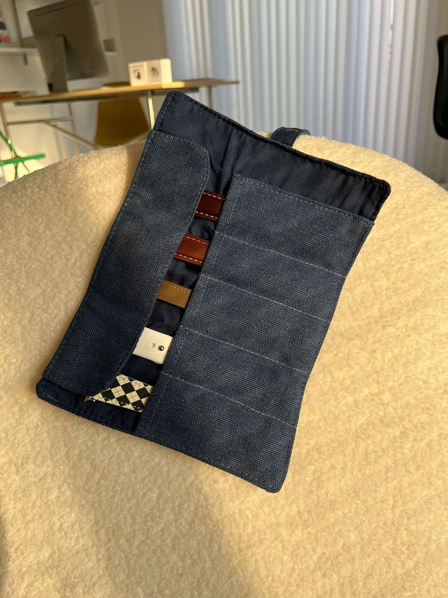 5 ranuras Apple Watch Correa Bolsa de almacenamiento Lona Correa Bolsa de almacenamiento Reloj inteligente Bolsa de almacenamiento Bolsa de almacenamiento