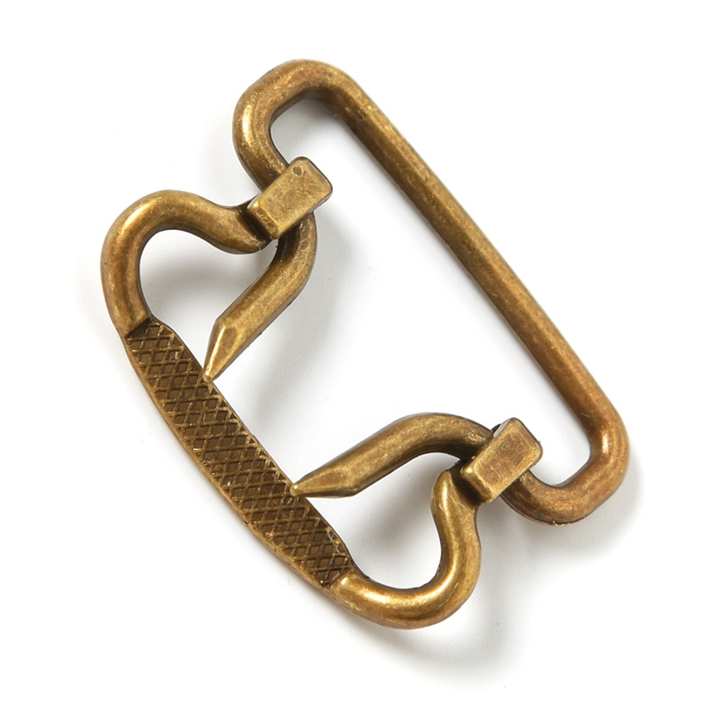 In Stock Metal Paris Buckle for Trousers and Vests, Amekaji Retro Denim Adjustable Webbing Decorative Buttons