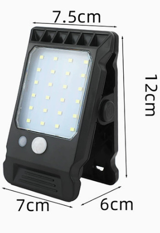 Luz solar transfronteriza con clip para jardín, luz LED recargable por USB, iluminación exterior, estilo pastoral, redonda, súper brillante