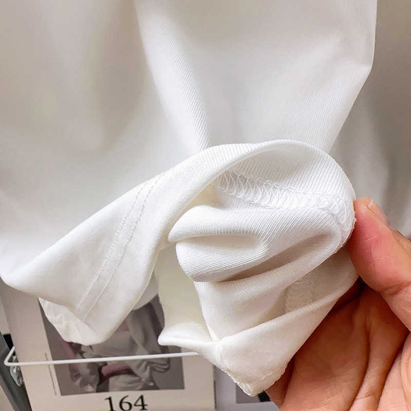 New Chinese style inner round neck T-shirt Spring and Autumn New girls' national style top mid-length bottoming shirt CM0028