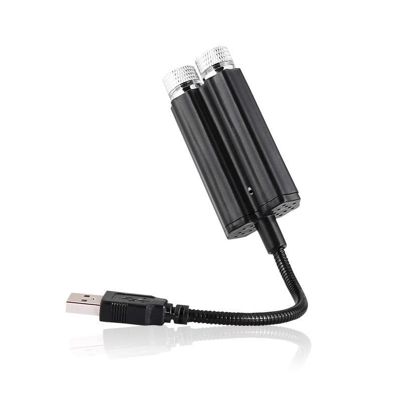 Coche USB cielo estrellado luz de techo coche atmósfera proyección láser luz decorativa techo Cielo Estrellado LED control de voz ritmo de luz