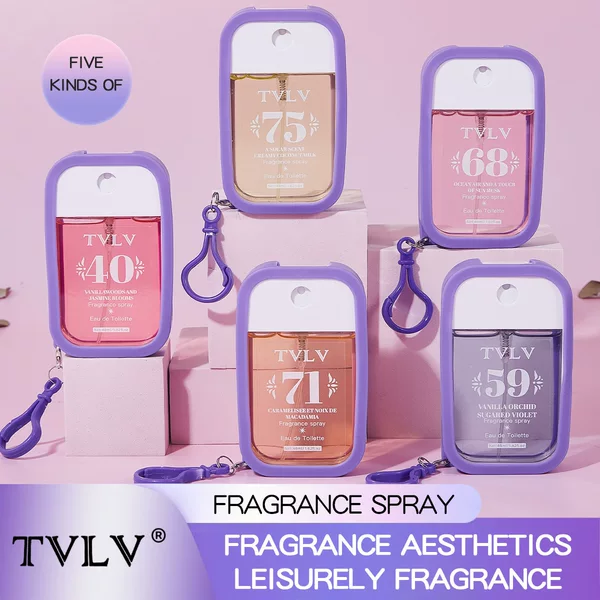Cross-Border Tvlv Alcohol-Free Perfume Spray Silicone Hook Portable Body Hair Perfume Long-Lasting Fresh Fragrance