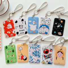 Access card cover ins style female bus card bag key chain integrated meal card key chain campus transportation card protective cover