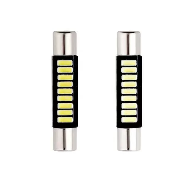 Автомобильная Светодиодная лампа для чтения T6 4014 9SMD 29 мм 31 мм с плоской головкой, двухсторонний светильник B6, зеркало для макияжа, свет