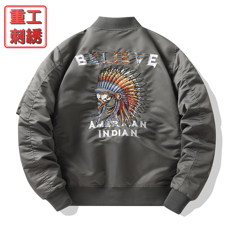 Spring and Autumn New Air Force Ma1 Pilot Jacket Men's Heavy Embroidery Baseball Jacket Large Size Jacket Work Jacket Spring and Autumn New Air Force Ma1 Pilot Jacket Men's Heavy Embroidery Baseball Jacket Large Size Jacket Work Jacket