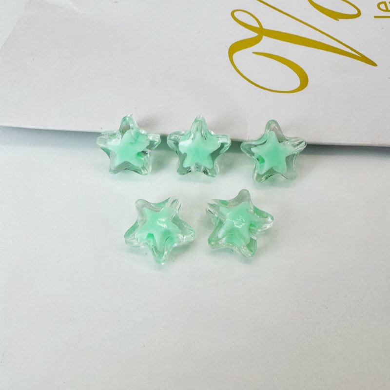 10g Weight Beads Jewelry Making Type DIY Ornament Accessories Classification 1 Piece Quantity Arylic Material Pentagram Pattern All Seasons Season Plating Design Sweet Style 1 Piece Arylic Pentagram DIY Ornament Accessories Beads 5