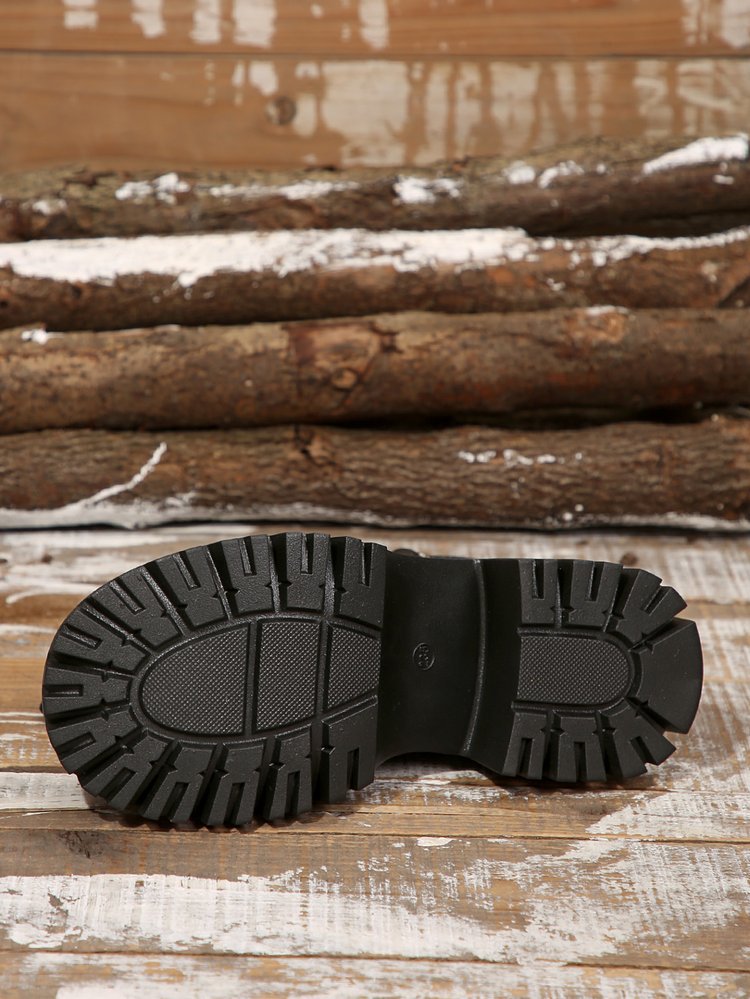 Dicke Sohlen für Damen 2024 neue große Größe vielseitiges Temperament bequeme Gürtelschnalle modische Martin-Stiefel_voghion.com