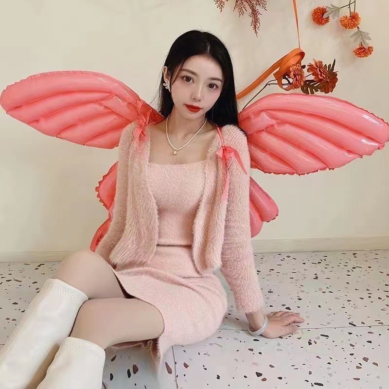 New Style Angel Wings Butterfly Wings Balloons for Children's Birthday Party Decoration Aluminum Foil Photo Props 