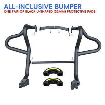 Suitable for Benda Graystone 707 Motorcycle bumper - black-carbon-steel-bumper-black-protective-block