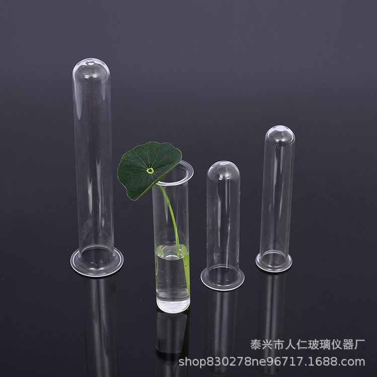水培试管 25*35*120mm插花玻璃翻边试管 平底试管高硼硅玻璃