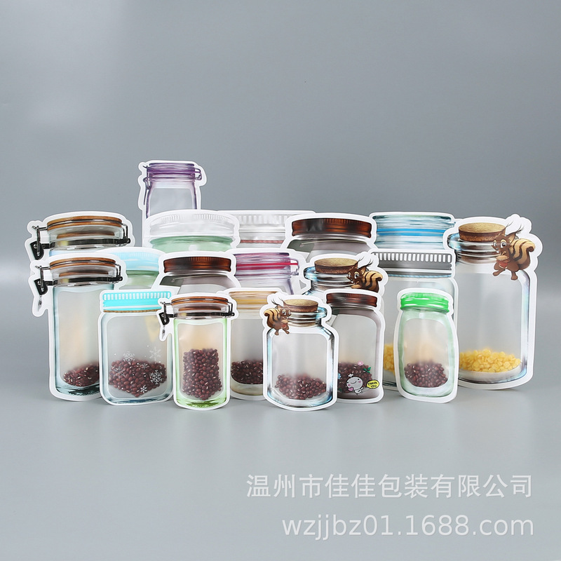 Mason Bottle Ziplock Bag Food Preservation Bag Baking Cookie Snack Candy Bottle Mason Bottle Bag Amazon