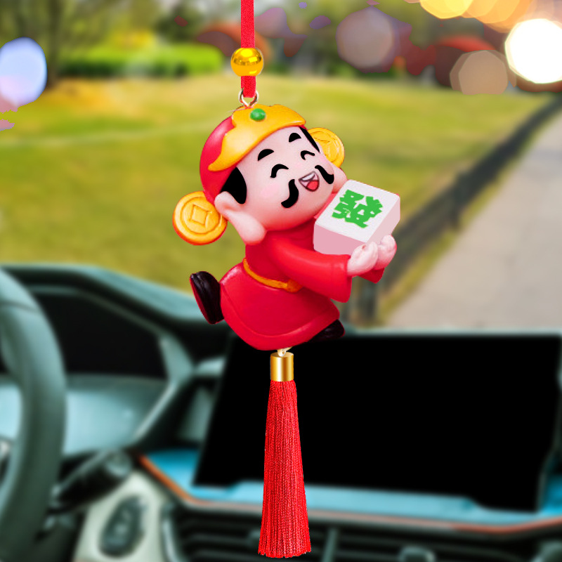 [Año Nuevo] Serpente año yuan Bao coche colgante espejo retrovisor accesorios de decoración de automóviles felicitaciones para hacerse rico