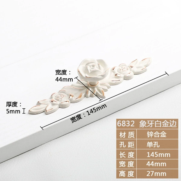 373 set of middle plate + head, golden ivory white