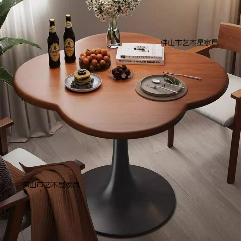 Light Luxury Modern Negotiation Table and Chair Combination Cafe Milk Tea Shop Reception Round Table Home Internet Celebrity Simple Dining Table