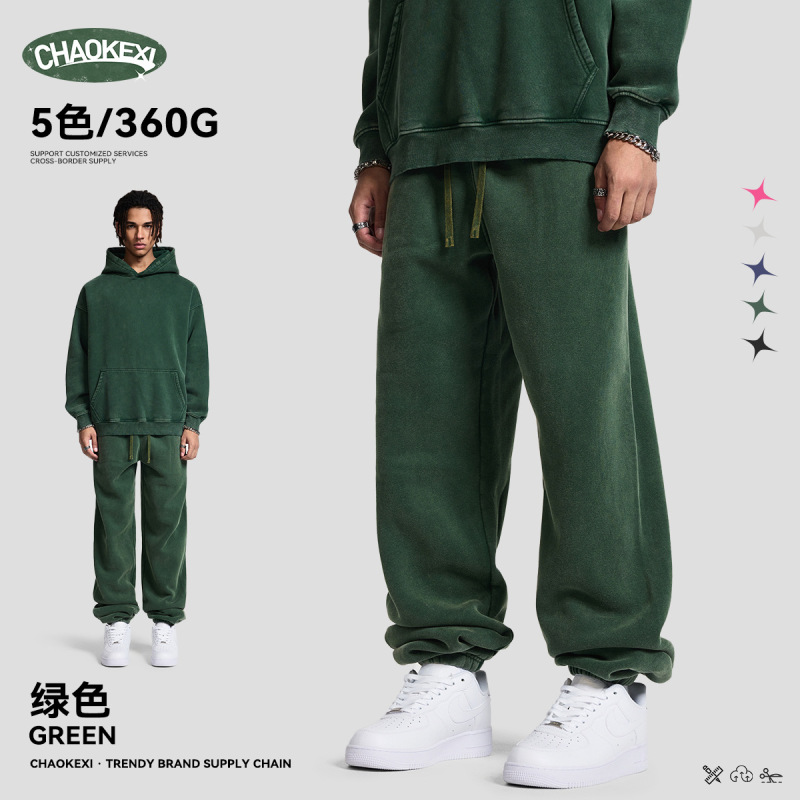 CKX秋冬新品360g高品质加绒休闲男长裤街头潮牌宽松束脚裤男卫裤3|undefined