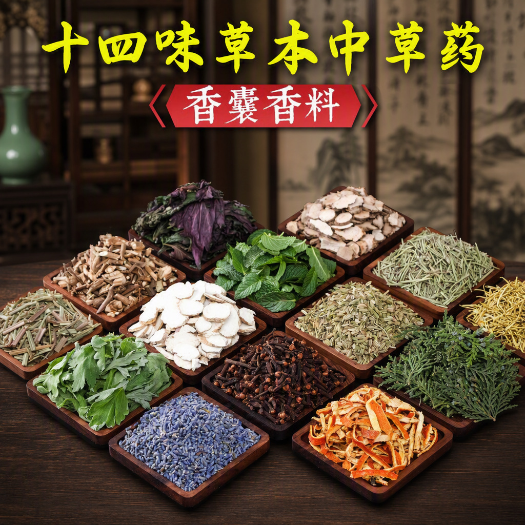 中秋节香囊填充香料香包diy材料包薰衣草玫瑰干花竹编荷包车挂