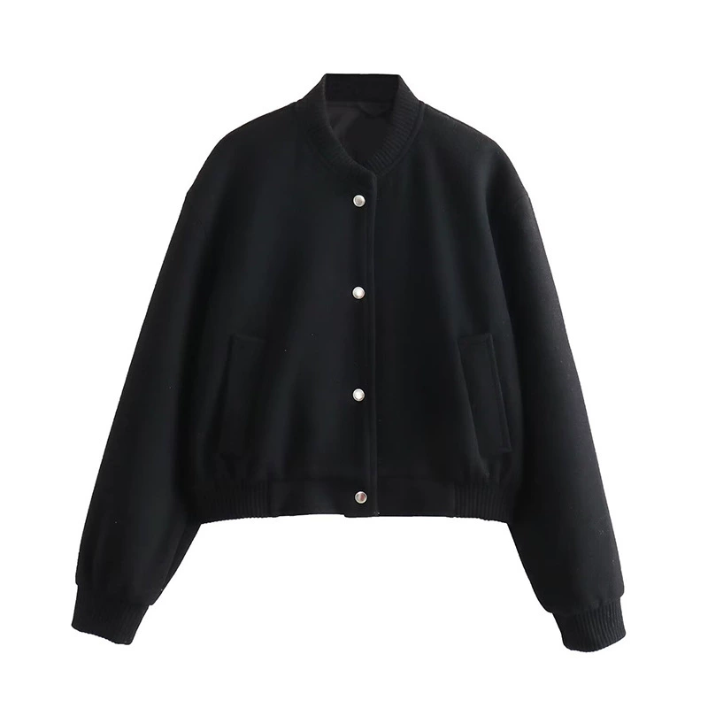 Бейсболная форма, кардиган, куртка, круглый воротник, стиль Chanel