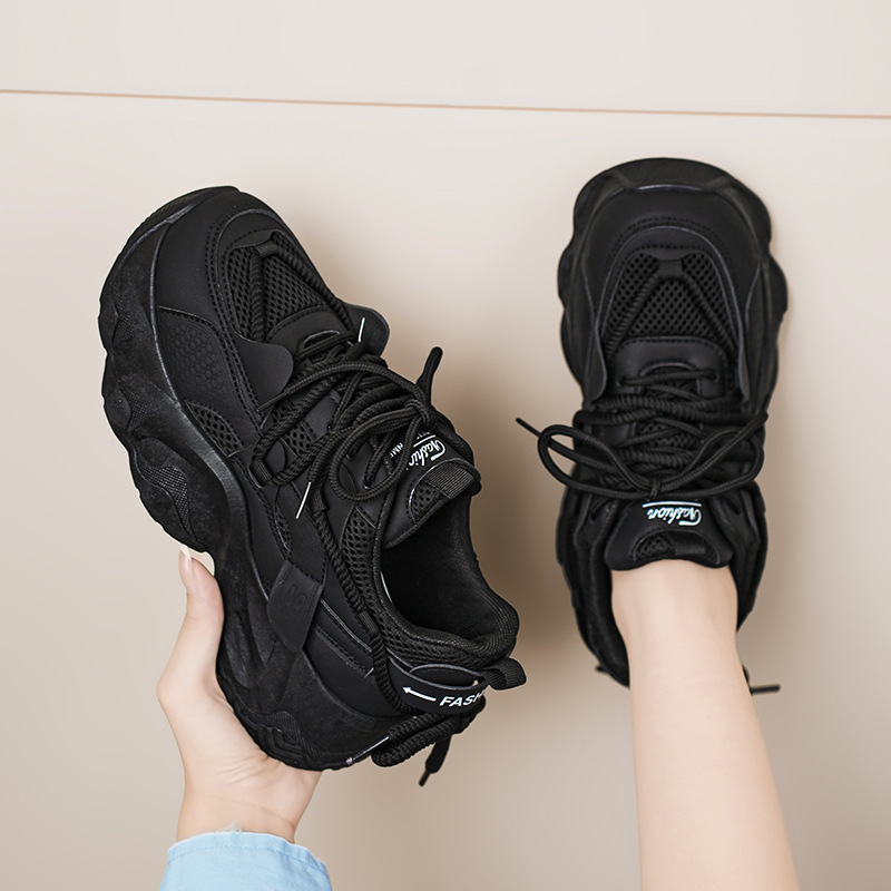 Torre Shoes Women's Autumn New Breathable Mesh Shoes Women's Korean-style All-match Height-increasing Casual sneaker Trendy FB3306