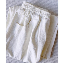 日系米白色棉麻工装直筒裤子女夏季薄款宽松显瘦高腰阔腿凉爽长裤