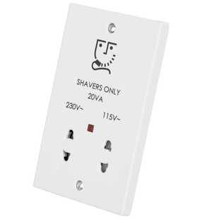 British Standard British Style Saudi Dubai African Shaving Socket Switch Dual Voltage Shaver Socket