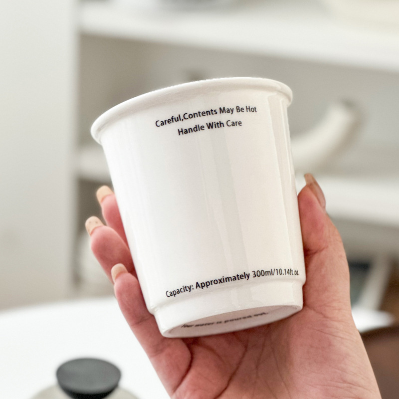 Japanese paper cup custom logo coffee cup INS ceramic mug imitation disposable paper cup South Korea simple cup