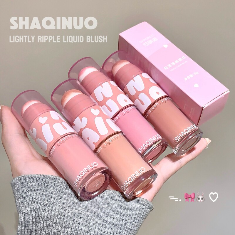 SHAQINUO轻漾液体腮红双头腮红棒膨胀色收缩提气色低饱和跨境美妆|undefined