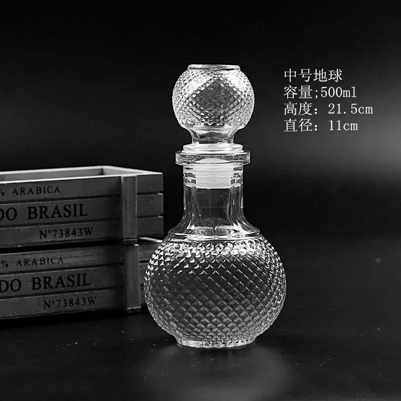 Fabricantes de vinos 50ml 1000ml botellas de prueba creativas botellas de vino rosado de diamante transparentes botellas de vino extranjero