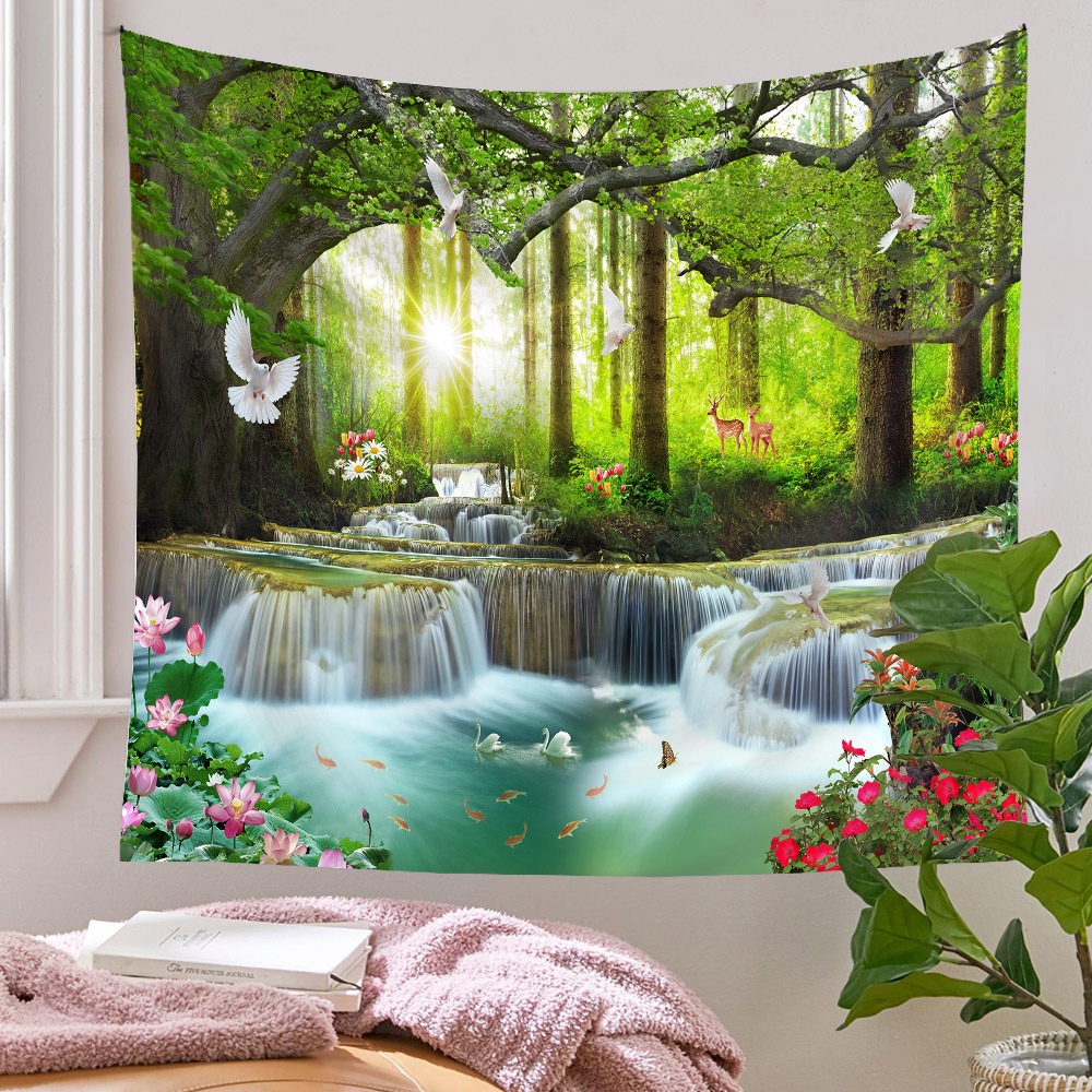 Bohemian Scenery Painting Wall Decoration Cloth Tapestry Wholesale Nihaojewelry display picture 181