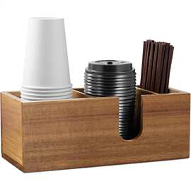 工厂批发餐厅酒店吸管筷子收纳筒一次性纸杯架分取咖啡杯茶杯架